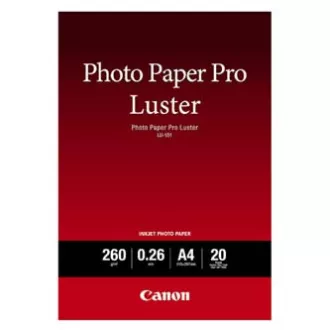 Canon Photo Paper Pro Luster, LU-101, foto papír, lesklý, 6211B006, bílý, A4, 260 g/m2, 20 ks, inkoustový Canon Photo Paper Pro Luster, LU-101, foto papír, lesklý, 6211B006, bílý, A4, 260 g/m2, 20 ks, inkoustový