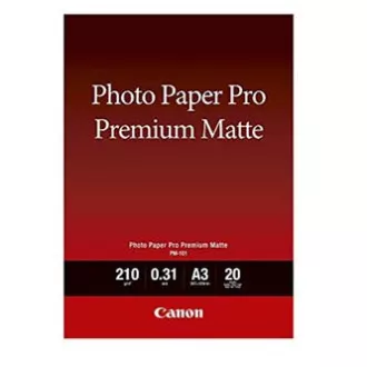 Canon Photo paper premium matte, PM-101, foto papír, matný, 8657B006, bílý, A3, 210 g/m2, 20 ks, inkoustový Canon Photo paper premium matte, PM-101, foto papír, matný, 8657B006, bílý, A3, 210 g/m2, 20 ks, inkoustový