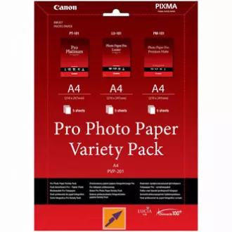 Canon Photo Paper Pro Variety Pack PVP-201, PVP-201, foto papír, 5x matný PM-101, 5x lesklý PT-101, 5x LU-101 typ lesklý, 6211B021 Canon Photo Paper Pro Variety Pack PVP-201, PVP-201, foto papír, 5x matný PM-101, 5x lesklý PT-101, 5x LU-101 typ lesklý, 6211B021