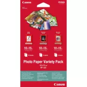 Canon Photo Paper Variety Pack VP-101, VP-101, foto papír, 5x PP201, 5x SG201, 10x GP501 typ lesklý, 0775B078, bílý, 10x15cm, 4x6"