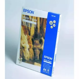 Epson Matte Paper Heavyweight, C13S041256, foto papír, matný, silný typ bílý, Stylus Photo 1270, 1290, A4, 167 g/m2, 50 ks, inkous Epson Matte Paper Heavyweight, C13S041256, foto papír, matný, silný typ bílý, Stylus Photo 1270, 1290, A4, 167 g/m2, 50 ks, inkous