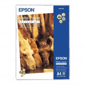 Epson Matte Paper Heavyweight, C13S041256, foto papír, matný, silný typ bílý, Stylus Photo 1270, 1290, A4, 167 g/m2, 50 ks, inkous Epson Matte Paper Heavyweight, C13S041256, foto papír, matný, silný typ bílý, Stylus Photo 1270, 1290, A4, 167 g/m2, 50 ks, inkous