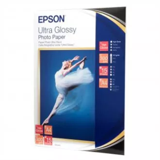 Epson Ultra Glossy Photo Paper, C13S041927, foto papír, lesklý, bílý, R200, R300, R800, RX425, RX500, A4, 300 g/m2, 15 ks, inkoust Epson Ultra Glossy Photo Paper, C13S041927, foto papír, lesklý, bílý, R200, R300, R800, RX425, RX500, A4, 300 g/m2, 15 ks, inkoust