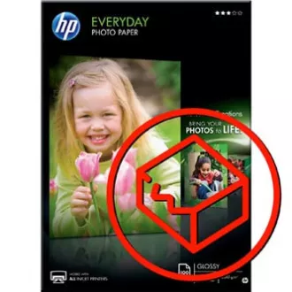 HP Everyday Glossy Photo Paper, poškozený obal, foto papír, lesklý, bílý, A4, 200 g/m2, 100 ks, Q2510A, inkoustový HP Everyday Glossy Photo Paper, poškozený obal, foto papír, lesklý, bílý, A4, 200 g/m2, 100 ks, Q2510A, inkoustový