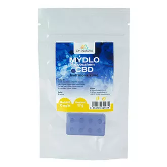 Mýdlo tuhé s obsahem CBD, 17g, květinová, s antioxidanty, Dr. Natural, DOPRODEJ Mýdlo tuhé s obsahem CBD, 17g, květinová, s antioxidanty, Dr. Natural, DOPRODEJ