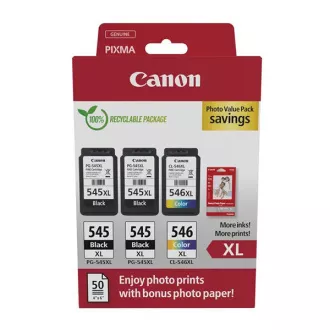 Canon PG-545-XL/CL546XL (8286B013) - cartridge, black + color (černá + barevná) Canon PG-545-XL/CL546XL (8286B013) - cartridge, black + color (černá + barevná)
