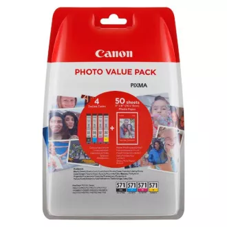 Canon CLI-571-XL (0332C005) - cartridge, black + color (černá + barevná) Canon CLI-571-XL (0332C005) - cartridge, black + color (černá + barevná)
