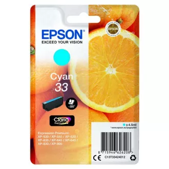 Epson T3342 (C13T33424012) - cartridge, cyan (azurová) Epson T3342 (C13T33424012) - cartridge, cyan (azurová)