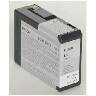 Epson T5807 (C13T580700) - cartridge, light black (světle černá) Epson T5807 (C13T580700) - cartridge, light black (světle černá)