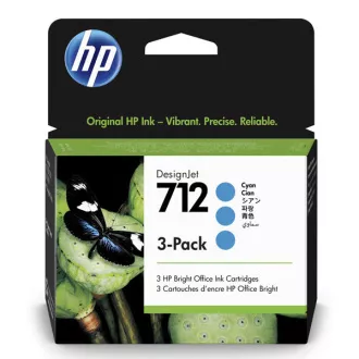 HP 712 (3ED77A) - cartridge, cyan (azurová)