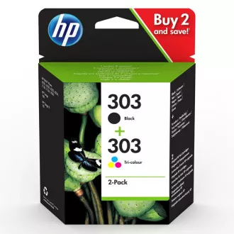HP 303 (3YM92AE) - cartridge, black + color (černá + barevná) HP 303 (3YM92AE) - cartridge, black + color (černá + barevná)
