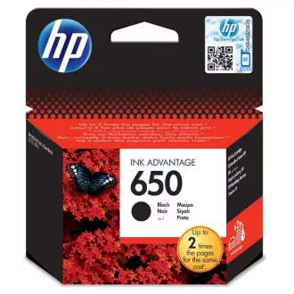 HP 650 (CZ101AE) - cartridge, black (černá) HP 650 (CZ101AE) - cartridge, black (černá)