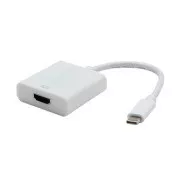 USB/Video převodník, DP Alt Mode, USB C samec - HDMI samice, bílý, plastic bag 4K2K@30Hz, DOPRODEJ
