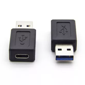 USB redukce, (3.0), USB A samec - USB C samice, černá, plastic bag plastová, 5 Gbps, DOPRODEJ USB redukce, (3.0), USB A samec - USB C samice, černá, plastic bag plastová, 5 Gbps, DOPRODEJ