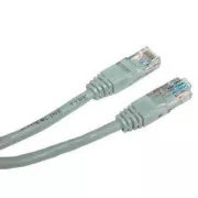 Síťový LAN kabel UTP patchcord, Cat.5e, RJ45 samec - RJ45 samec, 2 m, nestíněný, šedý, economy, DOPRODEJ
