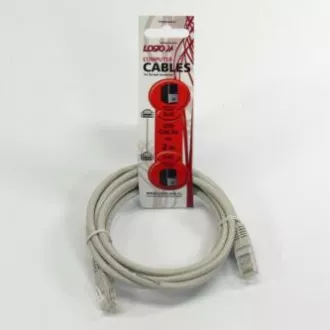 Síťový LAN kabel UTP patchcord, Cat.5e, RJ45 samec - RJ45 samec, 2 m, nestíněný, šedý, Logo LOGO bag Síťový LAN kabel UTP patchcord, Cat.5e, RJ45 samec - RJ45 samec, 2 m, nestíněný, šedý, Logo LOGO bag