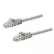 Síťový LAN kabel UTP patchcord, Cat.5e, RJ45 samec - RJ45 samec, 2 m, nestíněný, šedý, čistá měď, economy, DOPRODEJ