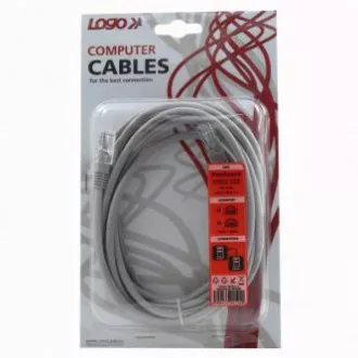 Síťový LAN kabel UTP crossover patchcord, Cat.5e, RJ45 samec - RJ45 samec, 3 m, nestíněný, křížený, šedý, k propojení 2 PC, Logo b Síťový LAN kabel UTP crossover patchcord, Cat.5e, RJ45 samec - RJ45 samec, 3 m, nestíněný, křížený, šedý, k propojení 2 PC, Logo b