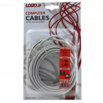 Síťový LAN kabel UTP patchcord, Cat.5e, RJ45 samec - RJ45 samec, 5 m, nestíněný, šedý, Logo blistr Síťový LAN kabel UTP patchcord, Cat.5e, RJ45 samec - RJ45 samec, 5 m, nestíněný, šedý, Logo blistr