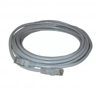 Síťový LAN kabel UTP patchcord, Cat.6, RJ45 samec - RJ45 samec, 7 m, nestíněný, šedý, economy