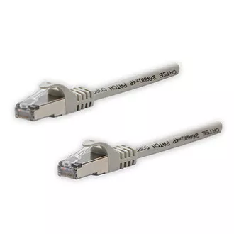 Síťový LAN kabel FTP patchcord, Cat.5e, RJ45 samec - RJ45 samec, 10 m, stíněný, šedý, čistá měď, economy, DOPRODEJ Síťový LAN kabel FTP patchcord, Cat.5e, RJ45 samec - RJ45 samec, 10 m, stíněný, šedý, čistá měď, economy, DOPRODEJ