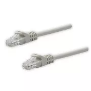 Síťový LAN kabel UTP patchcord, Cat.5e, RJ45 samec - RJ45 samec, 10 m, nestíněný, šedý, čistá měď, economy, DOPRODEJ