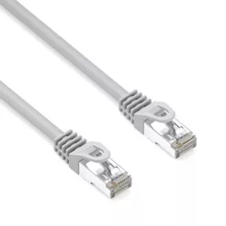 Síťový LAN kabel S/FTP patchcord, Cat.6a, RJ45 samec - RJ45 samec, 50 m, dvojitě stíněný, LSOH, šedý, 10 Gb/s, economy Síťový LAN kabel S/FTP patchcord, Cat.6a, RJ45 samec - RJ45 samec, 50 m, dvojitě stíněný, LSOH, šedý, 10 Gb/s, economy