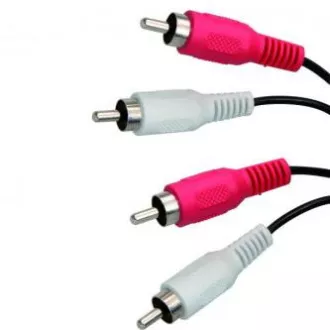 Audio kabel 2x CINCH samec - 2x CINCH samec, 1.5m, černá, Logo Audio kabel 2x CINCH samec - 2x CINCH samec, 1.5m, černá, Logo