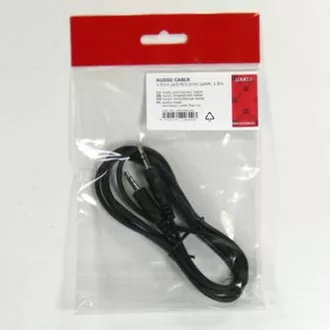 Audio kabel Jack (3.5mm) samec - Jack (3.5mm) samec, 1.5m, černý, Logo, DOPRODEJ Audio kabel Jack (3.5mm) samec - Jack (3.5mm) samec, 1.5m, černý, Logo, DOPRODEJ