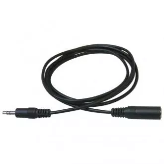 Prodlužovací audio kabel Jack (3.5mm) samec - Jack (3.5mm) samice, 3m, černá, Logo Prodlužovací audio kabel Jack (3.5mm) samec - Jack (3.5mm) samice, 3m, černá, Logo