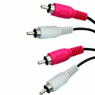Audio kabel 2x CINCH samec - 2x CINCH samec, 5m, černá, DOPRODEJ