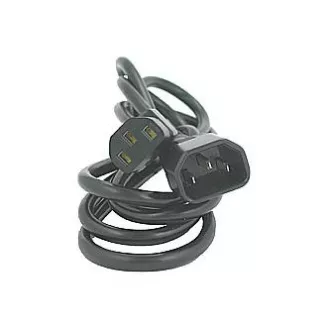 Síťový kabel 230V prodlužovací, C13 - C14, 3m, VDE approved, černý, Logo, DOPRODEJ Síťový kabel 230V prodlužovací, C13 - C14, 3m, VDE approved, černý, Logo, DOPRODEJ