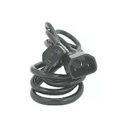 Síťový kabel 230V prodlužovací, C13 - C14, 3m, VDE approved, černý, Logo, blistr, DOPRODEJ