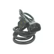 Síťový kabel 230V prodlužovací, C13 - C14, 5m, VDE approved, černý, Logo, DOPRODEJ