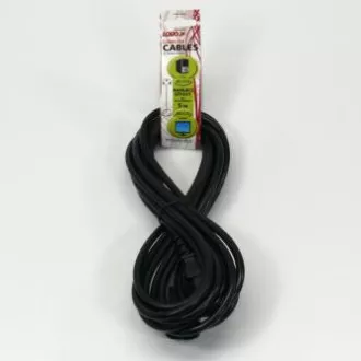 Síťový kabel 230V prodlužovací, C13 - C14, 5m, VDE approved, černý, Logo, DOPRODEJ