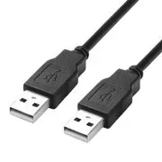 USB kabel (2.0), USB A samec - USB A samec, 1.8m, černý, High Speed, DOPRODEJ