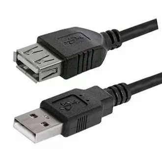Logo USB prodlužka (2.0), USB A samec - USB A samice, 1.8m, černá, blistr, DOPRODEJ Logo USB prodlužka (2.0), USB A samec - USB A samice, 1.8m, černá, blistr, DOPRODEJ