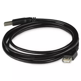 Logo USB prodlužka (2.0), USB A samec - USB A samice, 1.8m, černá, blistr, DOPRODEJ Logo USB prodlužka (2.0), USB A samec - USB A samice, 1.8m, černá, blistr, DOPRODEJ