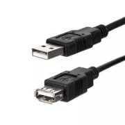 USB prodlužka (2.0), USB A samec - USB A samice, 3m, černá, DOPRODEJ