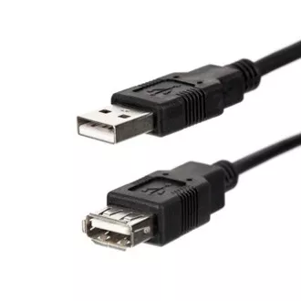 USB prodlužka (2.0), USB A samec - USB A samice, 3m, černá, DOPRODEJ