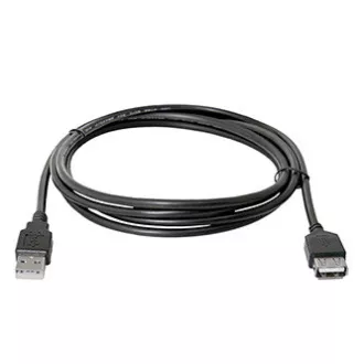 Logo USB prodlužka (2.0), USB A samec - USB A samice, 3m, černá, DOPRODEJ