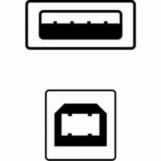 Logo USB kabel (2.0), USB A samec - USB B samec, 5m, černý, blistr Logo USB kabel (2.0), USB A samec - USB B samec, 5m, černý, blistr