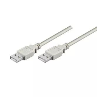 USB kabel (2.0), USB A samec - USB A samec, 1.8m, šedý, High Speed, DOPRODEJ USB kabel (2.0), USB A samec - USB A samec, 1.8m, šedý, High Speed, DOPRODEJ