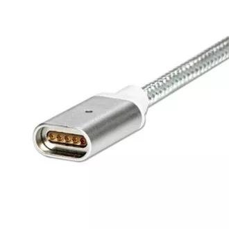 USB kabel s koncovkami (2.0), USB A samec - microUSB samec + Apple Lightning samec + USB C sam, 1m, kulatý, opletený, stříbrný, ma USB kabel s koncovkami (2.0), USB A samec - microUSB samec + Apple Lightning samec + USB C sam, 1m, kulatý, opletený, stříbrný, ma