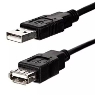 Logo Economy USB prodlužka (2.0), USB A samec - USB A samice, 1.8m, černý, DOPRODEJ
