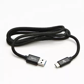 Logo USB kabel (3.2 gen 1), USB A samec - USB C samec, 1m, 5 Gb/s, 5V/3A, černý, box, nylonové opletení, hliníkový kryt konektoru, Logo USB kabel (3.2 gen 1), USB A samec - USB C samec, 1m, 5 Gb/s, 5V/3A, černý, box, nylonové opletení, hliníkový kryt konektoru,
