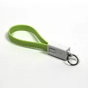 Logo USB kabel (2.0), USB A samec - microUSB samec, 0.2m, světle zelená, blistr, klíčenka, DOPRODEJ