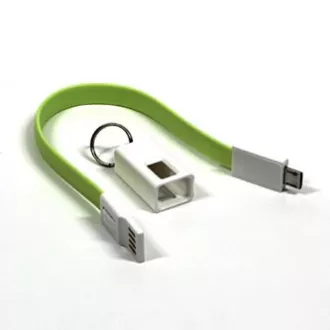Logo USB kabel (2.0), USB A samec - microUSB samec, 0.2m, světle zelená, blistr, klíčenka, DOPRODEJ Logo USB kabel (2.0), USB A samec - microUSB samec, 0.2m, světle zelená, blistr, klíčenka, DOPRODEJ
