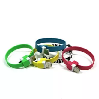 Logo USB kabel (2.0), USB A samec - microUSB samec, 0.25m, žlutý, blistr, náramek, DOPRODEJ Logo USB kabel (2.0), USB A samec - microUSB samec, 0.25m, žlutý, blistr, náramek, DOPRODEJ