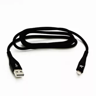 Logo USB kabel (2.0), USB A samec - Apple Lightning samec, 2m, MFi certifikace, 5V/2,4A, černý, box, nylonové opletení, hliníkový Logo USB kabel (2.0), USB A samec - Apple Lightning samec, 2m, MFi certifikace, 5V/2,4A, černý, box, nylonové opletení, hliníkový